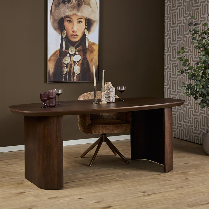 Eettafel Maré Bruin Mangohout 200 cm
