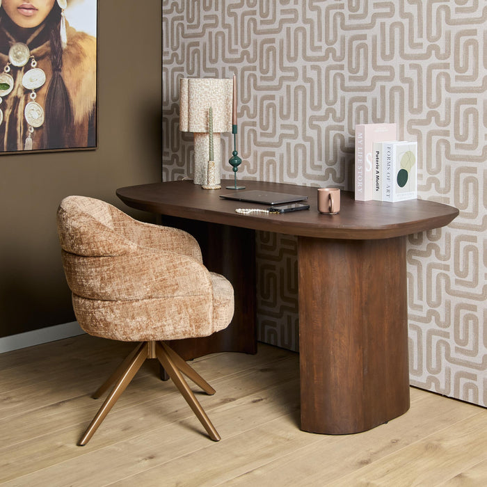 Bureau Maré Bruin Mangohout 150 cm