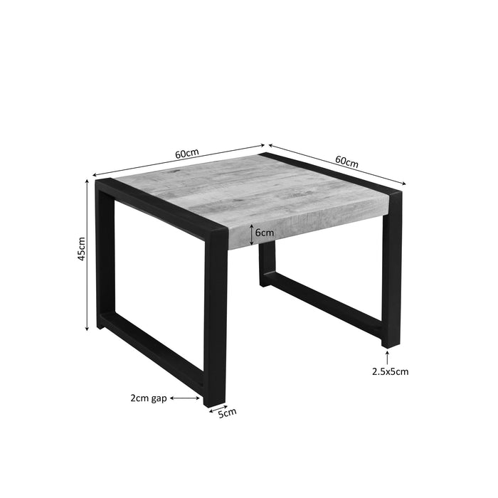 Bijzettafel Britt Naturel Mangohout  60 cm