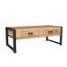Salontafel Britt met twee lades Naturel Mangohout 120 cm