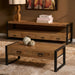 Salontafel Britt met twee lades Naturel Mangohout 120 cm