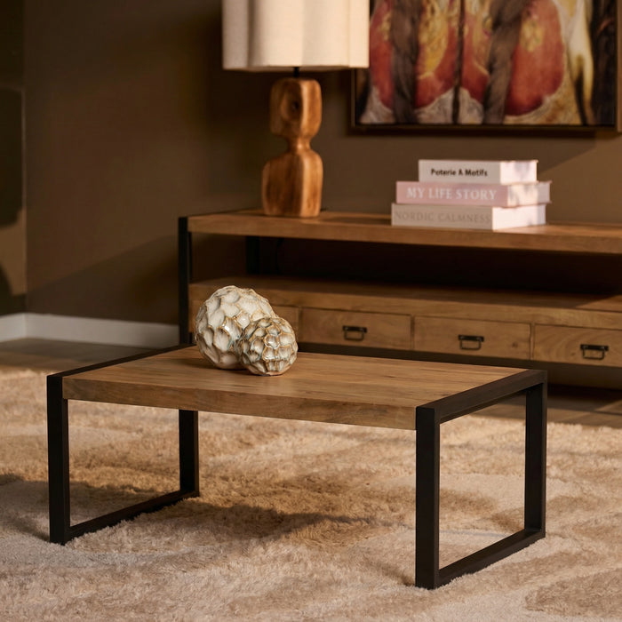 Salontafel Britt  Naturel Mangohout  110 cm