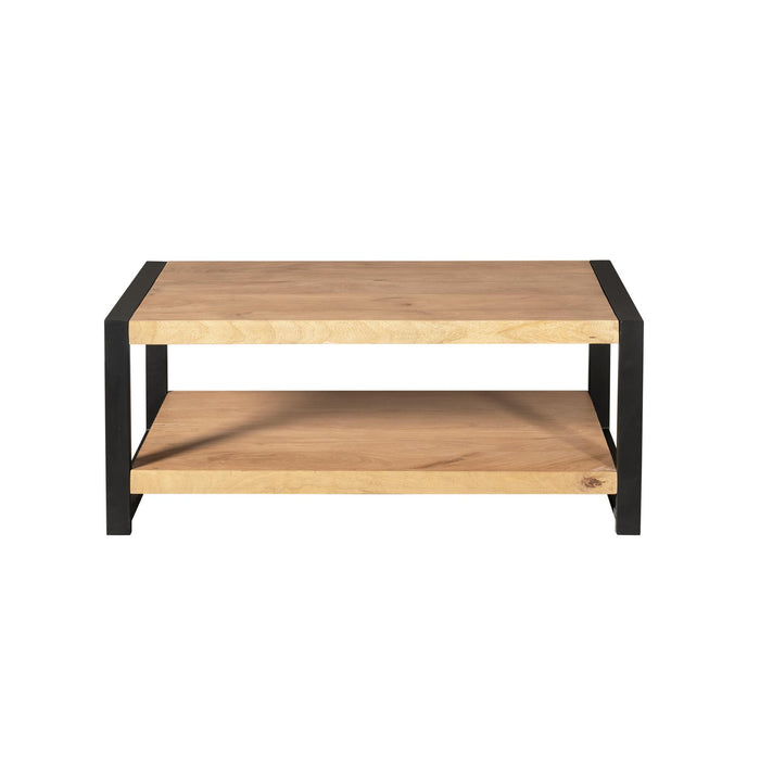 Salontafel Britt met onderblad Naturel Mangohout  110 cm