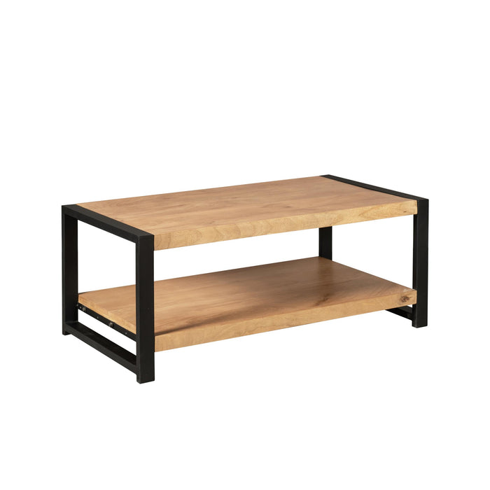 Salontafel Britt met onderblad Naturel Mangohout  110 cm