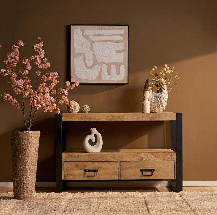 Tv meubel Britt  Naturel Mangohout 100 cm