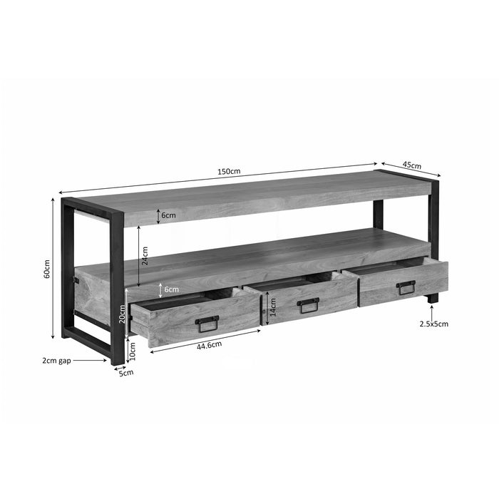 Tv meubel Britt Naturel Mangohout 150 cm