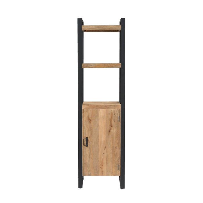 Boekenkast Britt met deur Naturel Mangohout 55 cm