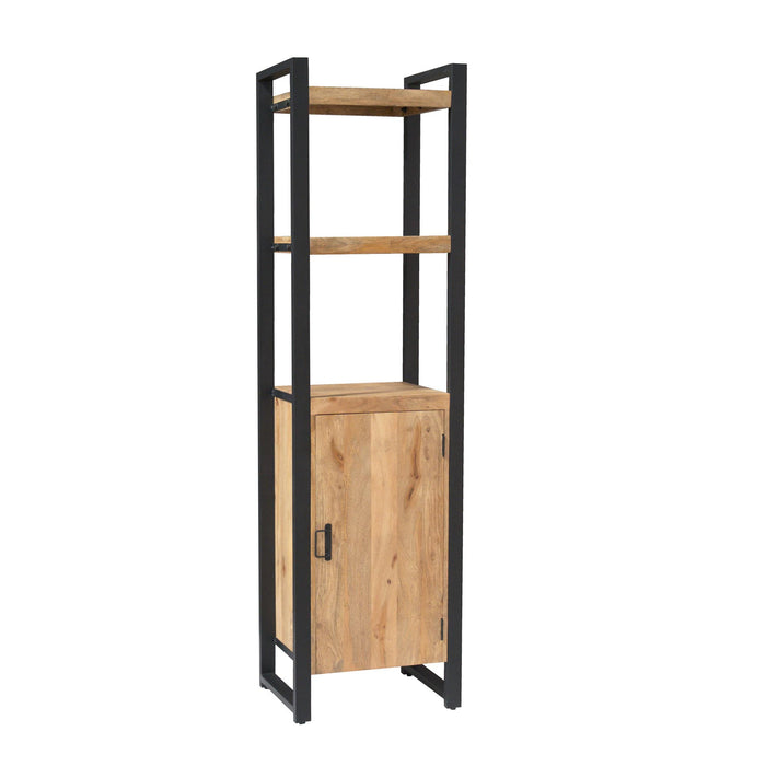 Boekenkast Britt met deur Naturel Mangohout 55 cm