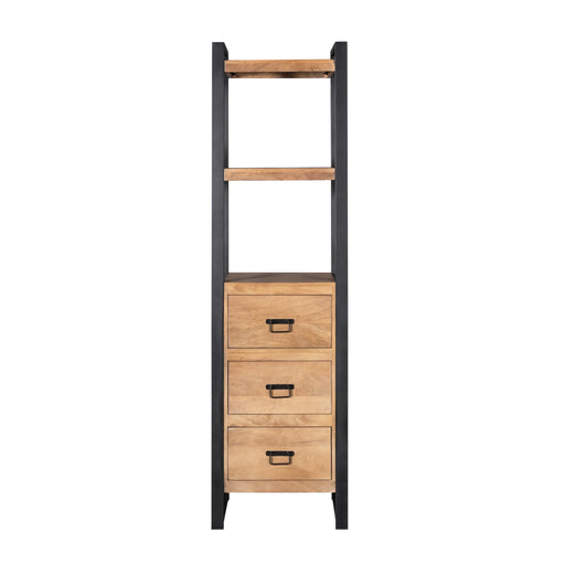 Boekenkast Britt met lades Naturel Mangohout  55 cm