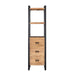 Boekenkast Britt met lades Naturel Mangohout  55 cm