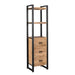 Boekenkast Britt met lades Naturel Mangohout  55 cm