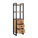Boekenkast Britt met lades Naturel Mangohout  55 cm