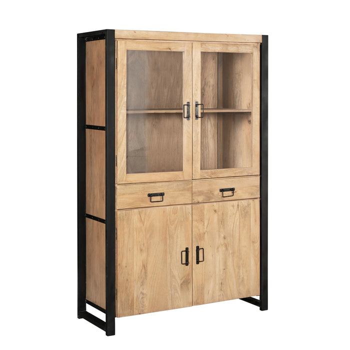 Vitrinekast Britt Naturel Mangohout  115 cm
