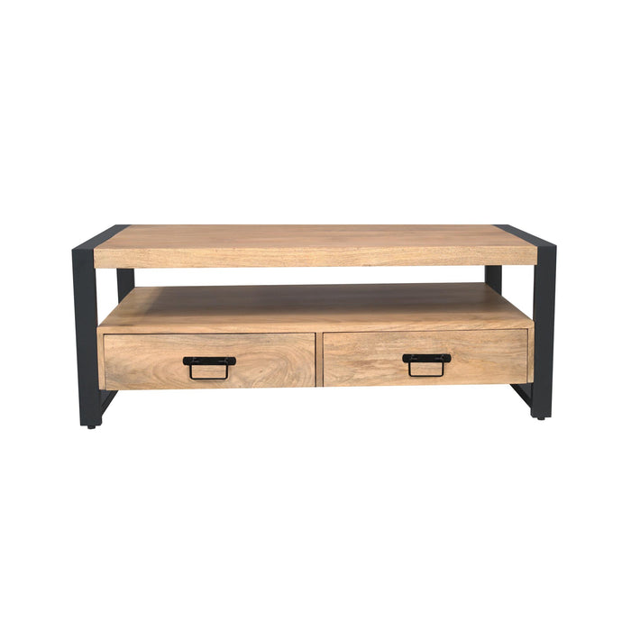Salontafel Britt met vier lades Naturel  Mangohout  120 cm