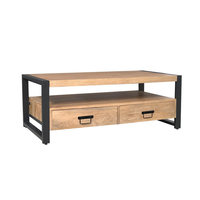 Salontafel Britt met vier lades Naturel  Mangohout  120 cm