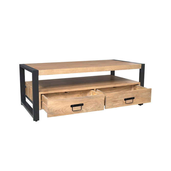 Salontafel Britt met vier lades Naturel  Mangohout  120 cm