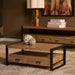 Salontafel Britt met vier lades Naturel  Mangohout  120 cm