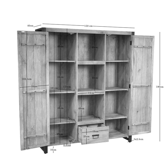 Boekenkast Britt Naturel Mangohout  150 cm
