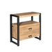 Ladenkast Britt Twee Lades Naturel Mangohout 80 cm