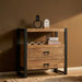 Ladenkast Britt Twee Lades Naturel Mangohout 80 cm