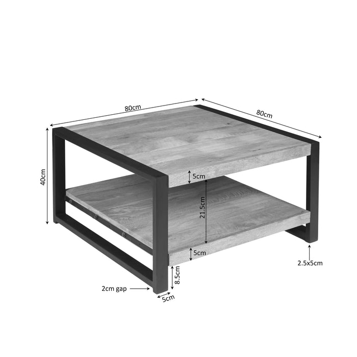 Salontafel Britt Naturel Mangohout  80 cm