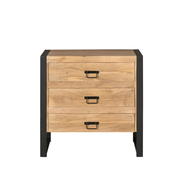 Ladenkast Britt Drie Lades Naturel Mangohout  80 cm