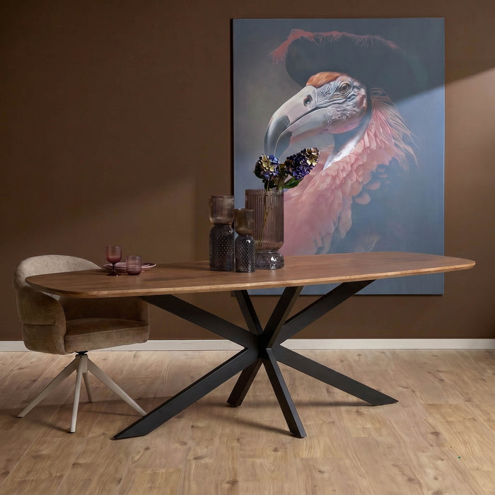 Deens ovale eettafel Elegance Naturel Mangohout 240 cm