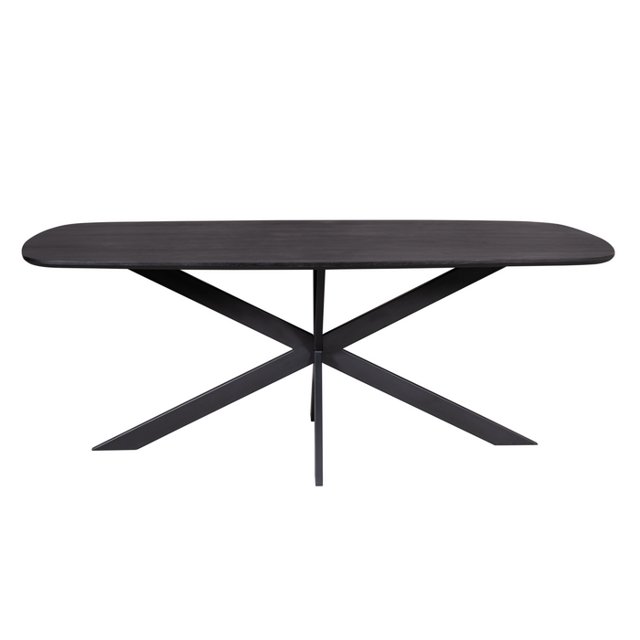 Deens ovale eettafel Elegance Zwart Mangohout 200 cm