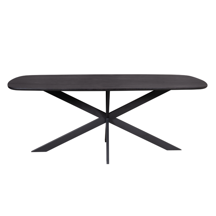 Deens ovale eettafel Elegance Zwart Mangohout 240 cm