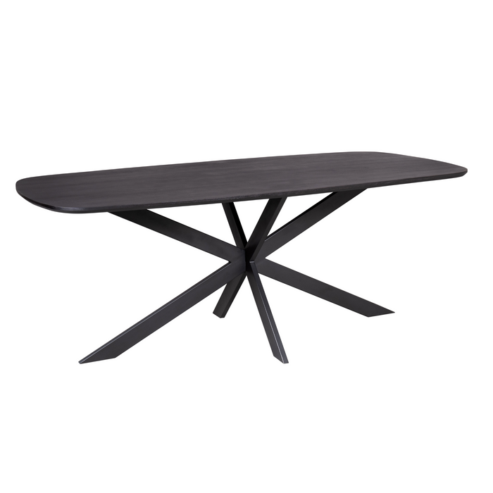 Deens ovale eettafel Elegance Zwart Mangohout 240 cm