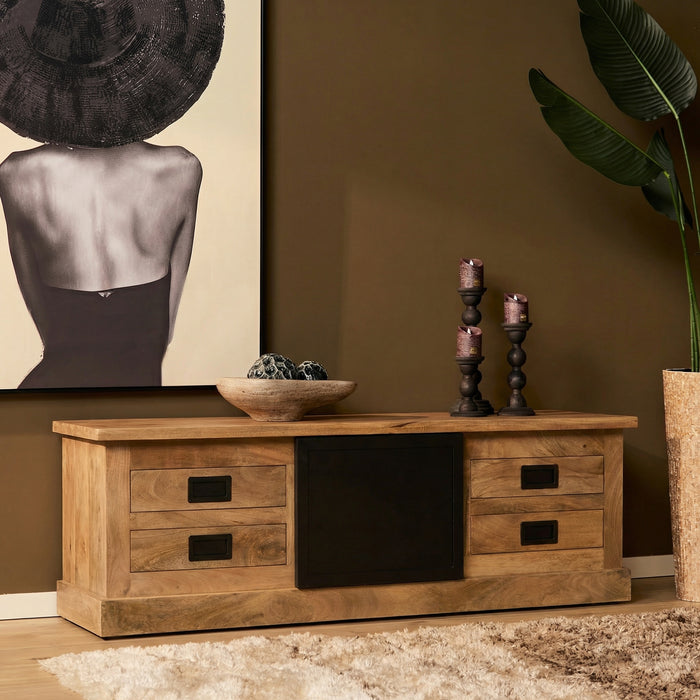Tv meubel Noa  Naturel Mangohout 155 cm
