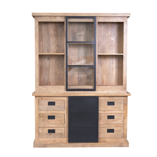 Vitrinekast Noa Naturel Mangohout 160 cm