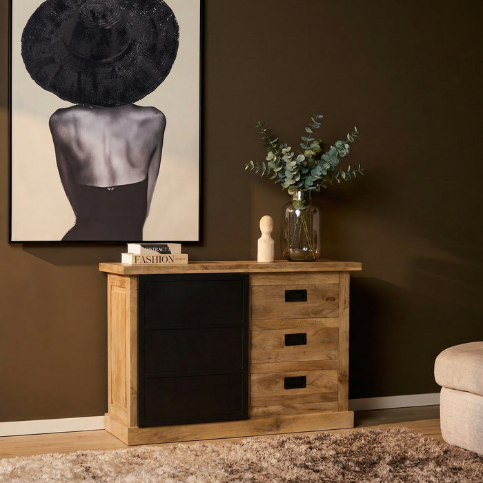 Ladekast Noa  Naturel Mangohout 100 cm