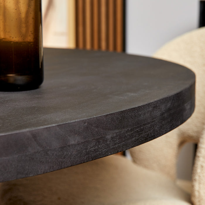Ronde eettafel Denver Zwart Mangohout 110 cm