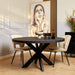 Ronde eettafel Denver Zwart Mangohout 140 cm