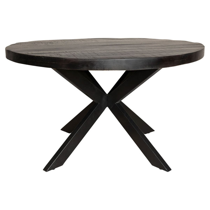 Ronde eettafel Denver Zwart Mangohout 120 cm