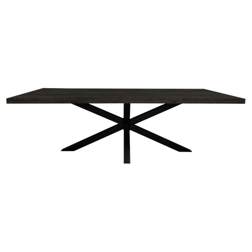 Rechthoekige eettafel Denver Zwart Mangohout 200 cm