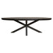 Ovale eettafel Denver Zwart Mangohout 180 cm