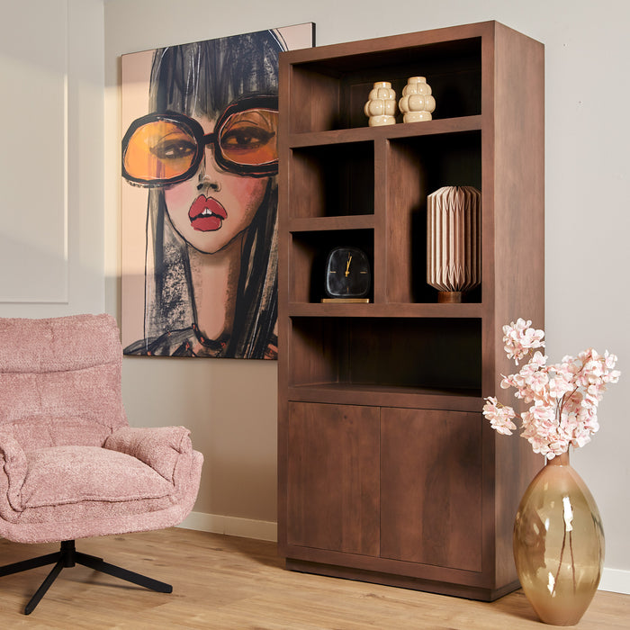 Vierkante salontafel Brussel Walnoot Mangohout 80 cm