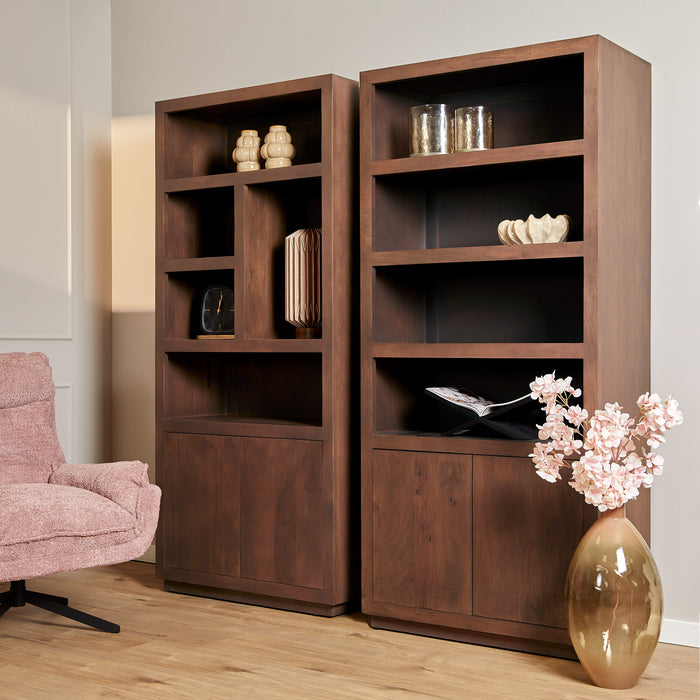 Vierkante salontafel Brussel Walnoot Mangohout 80 cm