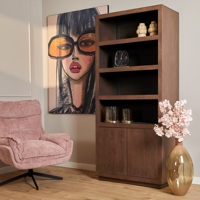 Vierkante salontafel Brussel Walnoot Mangohout 80 cm