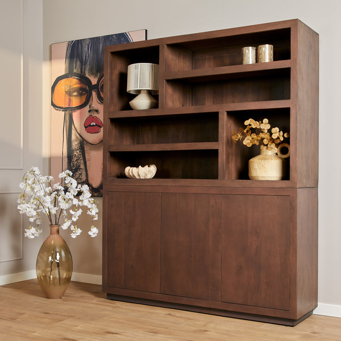 Vierkante salontafel Brussel Walnoot Mangohout 80 cm