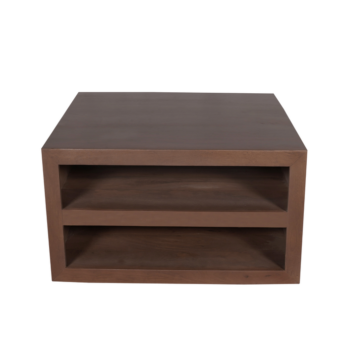 Vierkante salontafel Brussel Walnoot Mangohout 80 cm