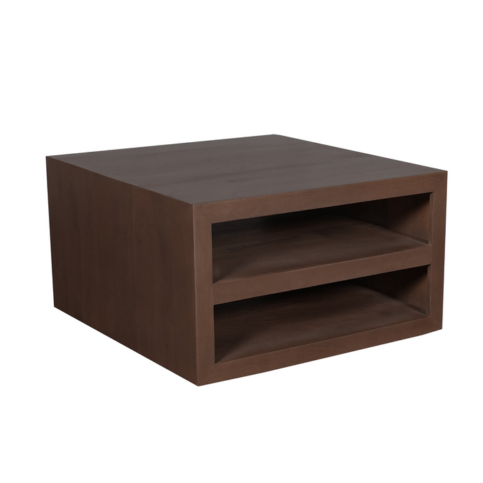 Vierkante salontafel Brussel Walnoot Mangohout 80 cm