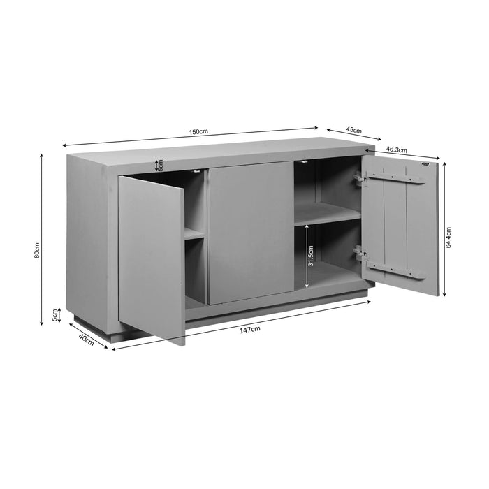 Dressoir Brussel Bruin Mangohout 150 cm