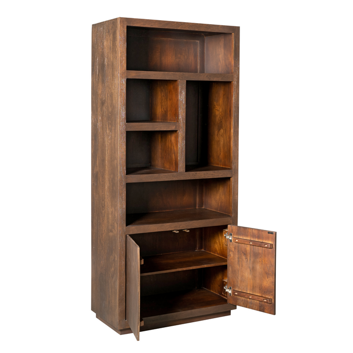 Vakkenkast Brussel Bruin Mangohout 90 cm