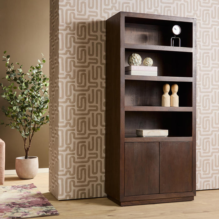 Boekenkast Brussel Bruin Mangohout 90 cm