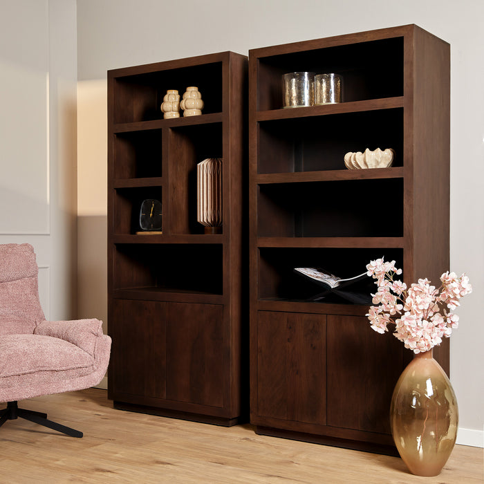 Boekenkast Brussel Bruin Mangohout 90 cm