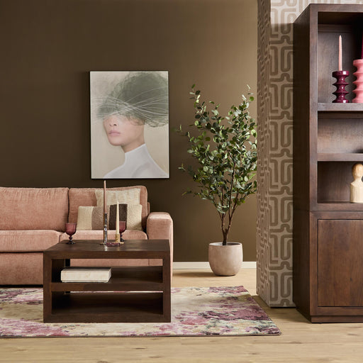 Vierkante salontafel Brussel Bruin Mangohout 80 cm