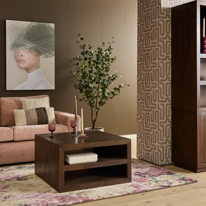 Vierkante salontafel Brussel Bruin Mangohout 80 cm